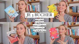 Je 3 Bücher zum - Weinen, Lachen, Verlieben, Gruseln und Mitfühlen  OlesjasWelt