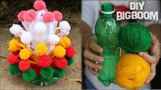 How to make flower vase with wool | 6 | Best idea 2018 | DBB