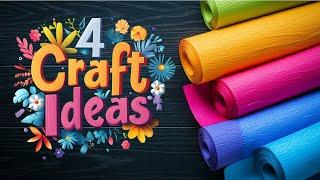 4 IDEAS  Crepe Paper Decoration Ideas Crepe Paper Flowers