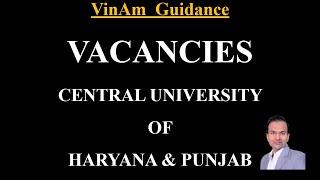 Faculty Jobs in Central Universities