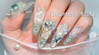 Glowing Tinkerbell Nails Tutorial Magnetic Nail Art ASMR