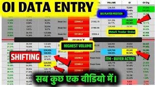 OI DATA ENTRY SETUP | NIFTY AND BANK-NIFTY