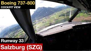 TIMELAPSE COCKPIT LANDING - Salzburg, Austria | Boeing 737