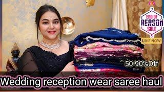 Myntra 80%off wedding guest wear saree haul || Myntra end of reason sale 50-90% off || Pooja choyal