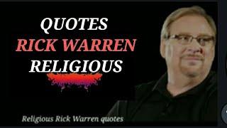 Quotes religious Rick warren