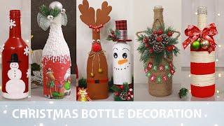 10+ Easy And Creative Christmas Decoration With Glass Bottles 2023