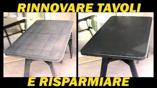 RS RINNOVARE TAVOLO PLASTICA VERDE DA GIARDINO