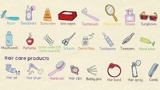 Personal Care Products Vocabulary Words in English