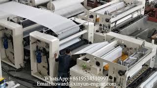 1350mm Color glue lamination toilet tissue paper  rewinding machine