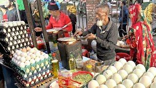 King Size Swan Egg Sandwich! Egg Stuffed Combination Bread Toast | Bangladeshi Street Food