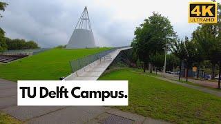 【4K UHD】Walk to Delft University of Technology Campus (TU Delft) #ASMR