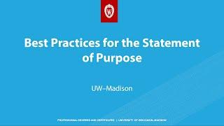 Writing your Statement of Purpose