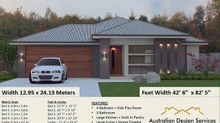 Australian Floor Plans  - 267.5SP Modern House Plan | 4 Bedroom : 267.5 m2  |  2873 Sq Feet