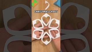 SNOWFLAKE WITH HEARTS BEAUTIFUL DIY CHRISTMAS CRAFT | DESIGN PAPER IDEAS INCL ART