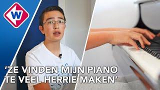 Deze jongen speelt veel piano voor studie, maar buren slepen hem nu voor rechter