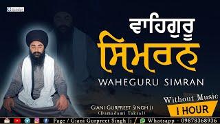 ਵਾਹਿਗੁਰੂ ਸਿਮਰਨ ਜਾਪ | Waheguru Simran | Without Music | Giyani Gurpreet Singh Ji | ਨਾਮ ਸਿਮਰਨ ਅਭਿਆਸ