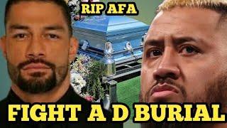 SOLO SIKOA CONFRONTS & ATTACKS ROMAN REIGNS AT AFA'S BURIAL. WHAT AN HUMILIATION !!