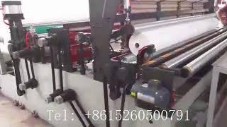 Automatic perforated toilet paper embossing maxi roll rewinding machine