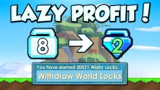 LAZY PROFIT method in Growtopia! How to GET RICH fast in 2024! (EASY DLS)