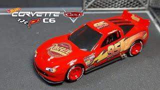 Lightning McQueen (CARS Movie) Corvette C6 Hotwheels Custom Diecast