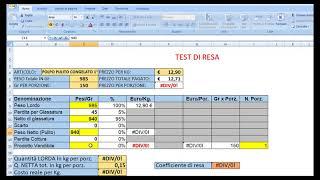 Come fare il test di resa con Excel