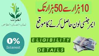 Interest Free Loan - Akhuwat Foundation Emergency Loan Details