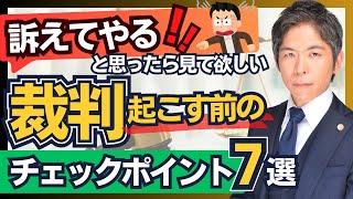 裁判を起こす前に確認して欲しい７つのチェックポイント｜弁護士が解説