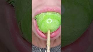 ASMR Eating Crunchy Green Apple Marshmallow  #asmr #asmrcrunch #youtubechamps