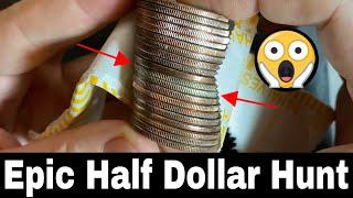 I Struck SILVER! Insane Half Dollar Coin Roll Hunting Find!