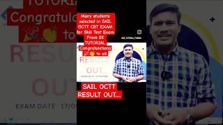 Many students selected in SAIL OCTT 2024 CBT Exam | SAIL OCTT RESULT OUT | Check result | #ytshots