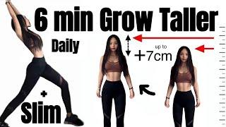 6 Easy Stretches / Workouts to GROW TALLER & Fix Posture? Height Increase Exercises | Daily Routine