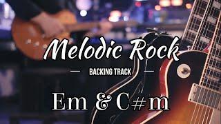 Melodic Rock Backing Track in Em and C#m | Guitar Rock Jam Track 112 BPM