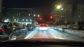 2022 NYC Snow Storm - Driving around in Brooklyn, NY