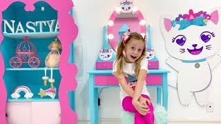 Nastya and her new DIY room in the style of Like Nastya