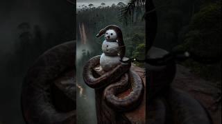 AI travel Discoveri | Nature Exploration | Snowman vs Python #nature #shorts #art