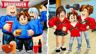 FAT Family And STRONG Family  A ROBLOX MOVIE | Gwen Roblox Español