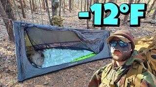 DANGEROUS Wind Chill Camping In ONEWIND Ultralight Bivy Tent | Winter Camping