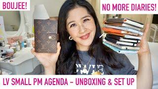 LV LOUIS VUITTON SMALL PM AGENDA -Unboxing, Set Up - Which bags will it fit in? | Sam Loves