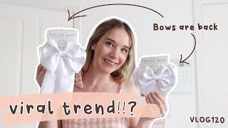 VIRAL trend 2024 hair bows are back | December launch making satin oversized hair accessory VLOG120