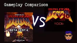 Brutal Doom v22.4 VS Brutal Pack v10  ( Doom 2 MAP01 Gameplay Comparison )