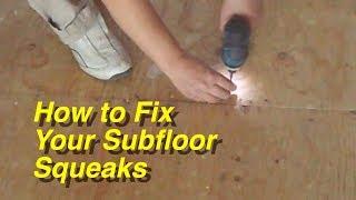 How to Fix Your Plywood Subfloor Squeaks for Laminate Flooring Installation Mryoucandoityourself