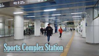 【4K60f】 2-0-0-9. 종합운동장역 Sports Complex Subway Station, Seoul, Korea