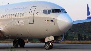 LANDING AT SKIATHOS RUNWAY 20 - Skiathos Airport/SAS B737 - Landing and Takeoff - Spotters Blasted!