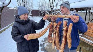 Копчення на дровах у бочці! Сало!