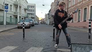 METALLICA - AM I EVIL ( Street guitar cover by ROKAS ) @metallica IG rokas.boy