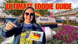 ULTIMATE FOODIE GUIDE: EPCOT FESTIVAL OF THE ARTS | Trying 30+ Foods!