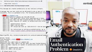 How to Fix Gmail Authentication Problems | Email Failed to Send Solution Unauthenticated!