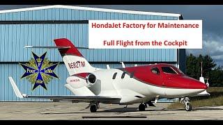 Private Jet - HondaJet Factory for Service KGSO to KFCI Full Flight