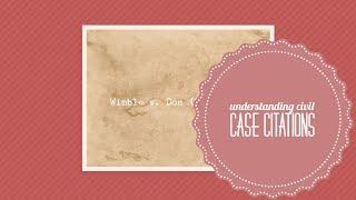 Understanding Civil Case Citations