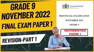 Grade 9 November 2022 Exam Revision Paper 1- Part 1